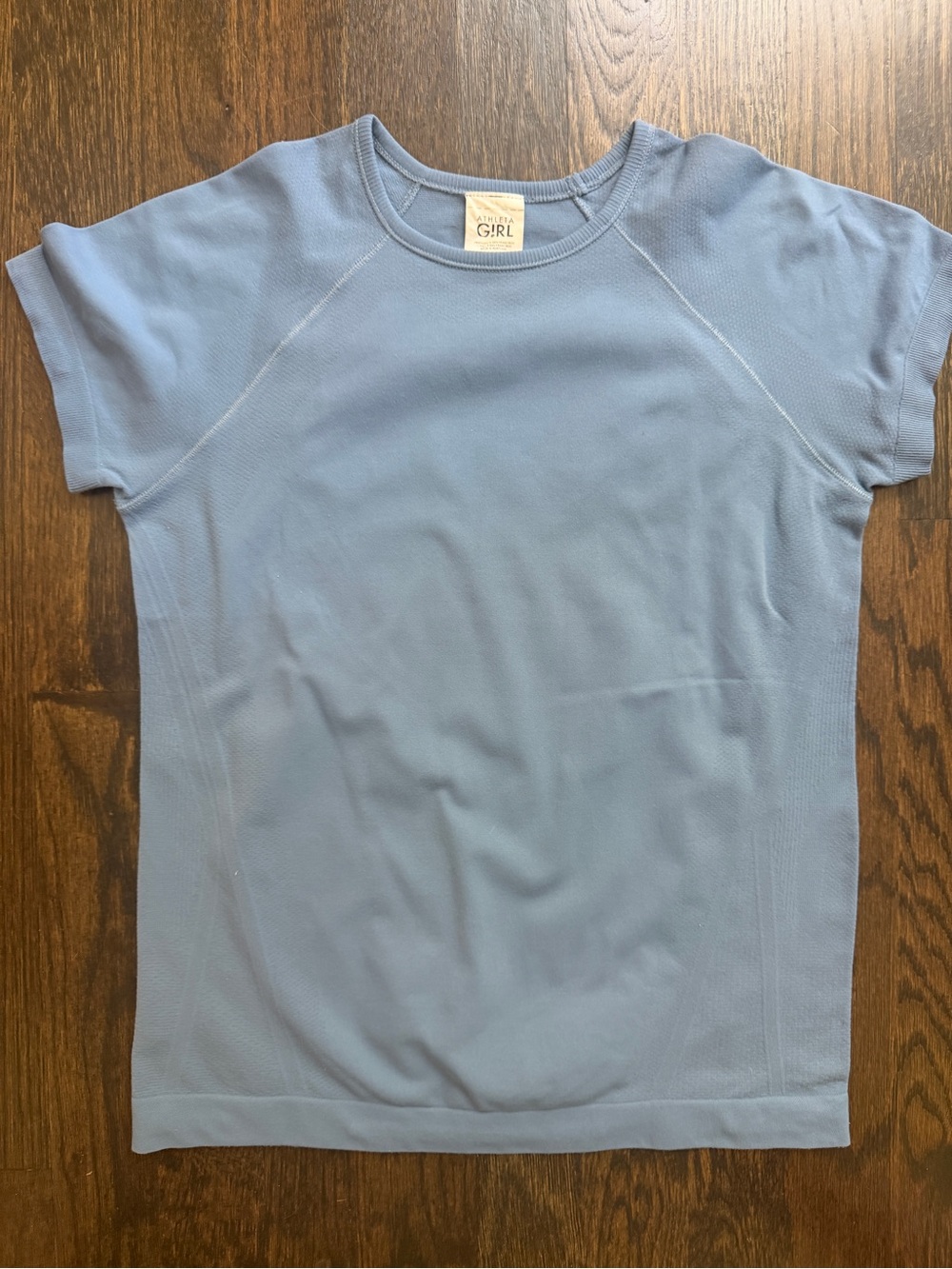Athleta Light Blue Girls Short Sleeve Active Top